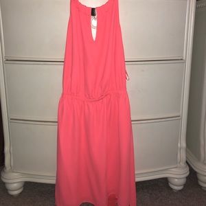 Bebe Halter Bright Leach Dress